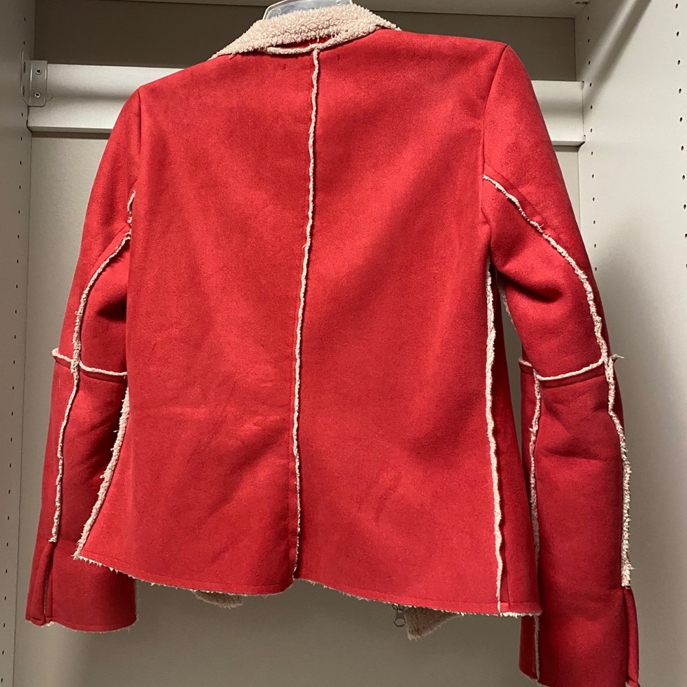 Velvet Women’s Red Fleece Jacket - Picture 2 of 4